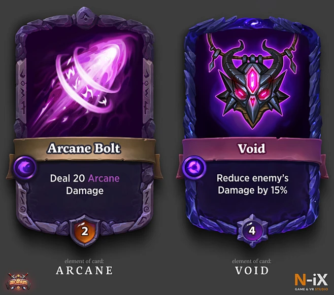 example-of-hero-ability-cards-artworks-divided-by-its-element
