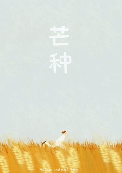 芒种（国历6月5/6/7日）
有芒作物开...