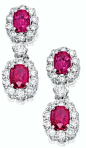 Earrings from: PINK SAPPHIRE AND DIAMOND NECKLACE AND PAIR OF PENDENT EARRINGS. The necklace composed of graduated oval pink sapphires together weighing approx 47.97 cts, framed by brilliant-cut diamonds; and pair of matching pendent earrings, suspending 