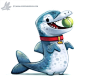 Daily Paint #1011. Dogphin....wow that pun actually hurt., Piper Thibodeau : Daily Paint #1011. Dogphin....wow that pun actually hurt. by Piper Thibodeau on ArtStation.