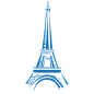 Eifel Tower Blue Clipart