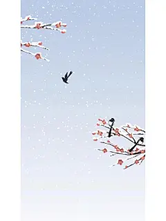 古风|立冬中国风海报设计背景图片素材