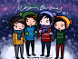 The Fantastic Foursome with Christmas jumpers by Sindels