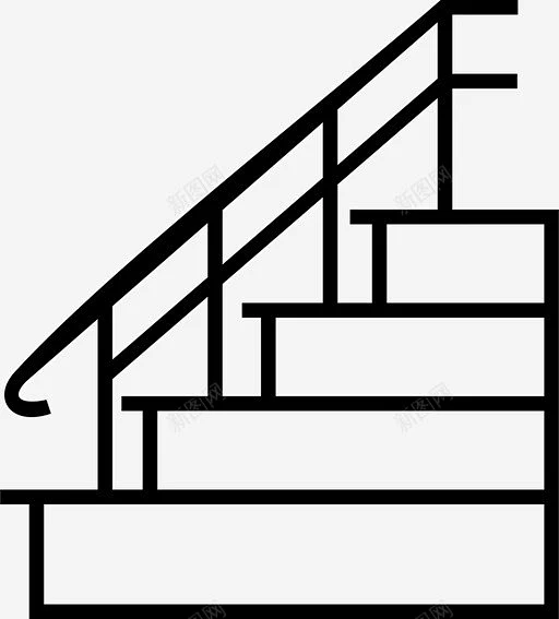 楼梯地板家具图标 免费下载 页面网页 平面电商 创意素材图片_楼梯图标图片素材-花瓣网