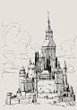 Daily Sketch - Mountain Castle, George Brad : Daily Sketch - Mountain Castle by George Brad on ArtStation.