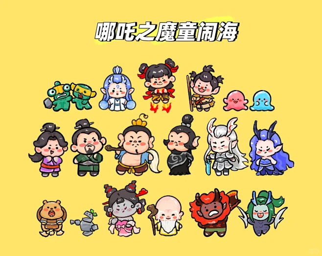 哪吒小鼻嘎qq人全家福～ - 小红书-花瓣网