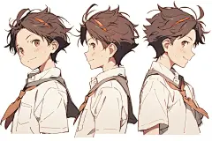 AI绘制漫画人物三视图（含关键词）