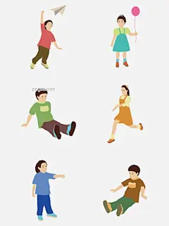 简约扁平卡通儿童玩耍游戏矢量人物元素图片大小1024x1369px 图片尺寸101.43 KB 来自PNG搜索网 pngss.com 免费免扣png素材下载！、#扁平#插画#儿童#孩子#简约#卡通#男孩#女孩#人物#矢量#玩耍#小孩#