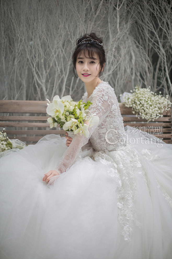 韩式新娘造型+来自：婚礼时光——关注婚礼...