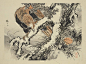 日本古传统水墨典梅岭绘百鸟风景植物花草图鉴绘画素描临摹素材2-淘宝网