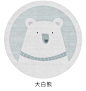 卡通圆形地毯卧室满铺可爱儿童房地毯床边加厚宝宝游戏防摔地垫-tmall.com天猫