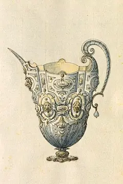 文艺复兴时期金银器，彩铅作品@CCI中国动漫插画