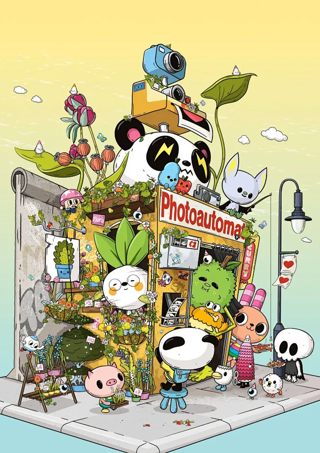 Canon Asia Pixma Town on Behance Business Illustration, Cute ...