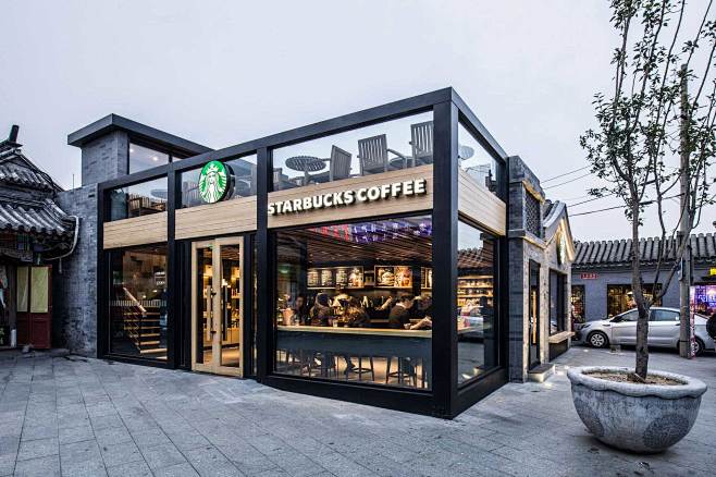 北京大栅栏店 : 星巴克大栅栏门店像一户...