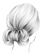 艺术家 Maelle Rajoelisolo 头发素描插画