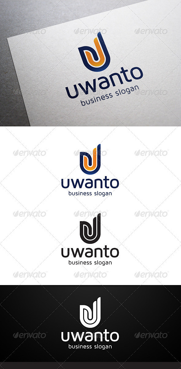 Uwanto U Letter Logo...