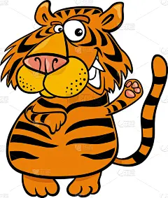性格,动物,卡通,虎,可爱的,动物园,幻想,野生动物,图像,设计