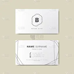 最小的名片设计与几何形状