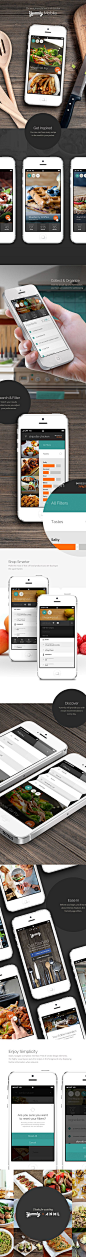 Yummly移动Behance#iphone#应用程序#灵感##UX网页设计