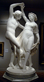 Giovanni Maria Benzoni Italian, 1809-73 Marble Detroit Institute of Arts Detroit MI, USA  Sheer fabric clings to Flora's body as the goddess of flowers dances with the god of wind in spring. Benzoni studied ancient marbles, (like the three others pictured