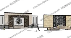 SU Sketchup JGA17草图大师景观模型中式亭廊景墙小品合集第2季-淘宝网