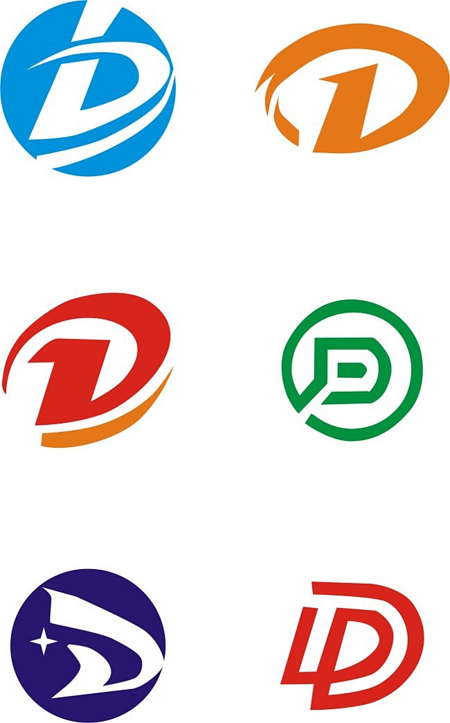 D字母LOGO设计素材