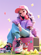 haodakuaifeizhurou_Super_cute_cool_girl_sitting_sideways_on_the_c6c10e2a-228d-4e40-9e82-27f84597f9e6.png (928×1232)