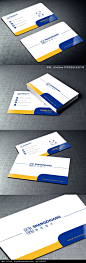 蓝橙色物流公司名片设计AI素材下载_商业服务名片设计模板
