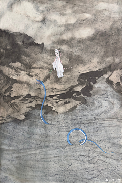 黎喂喂采集到古风_插画