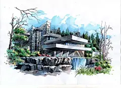 建筑手绘 | 45张色色的手绘图，画画就得足够色才行