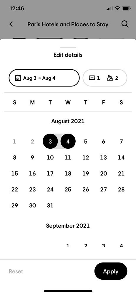 Tripadvisor Set date...