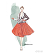 【新提醒】Rachelru水彩John Galliano时期的Dior(持续更新) - 服装画/服装设计手稿 - 穿针引线服装论坛