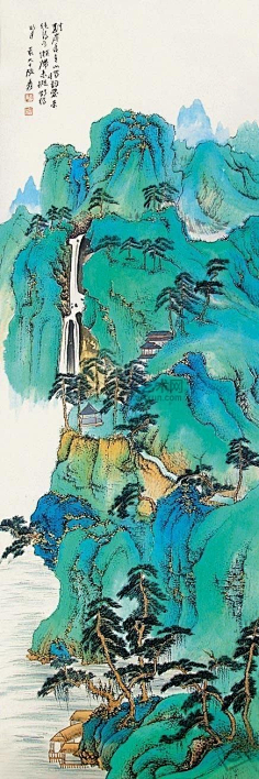 国画-花瓣网|陪你做生活的设计师 | 青绿山水