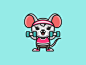 Rat Lifting Dumbbells