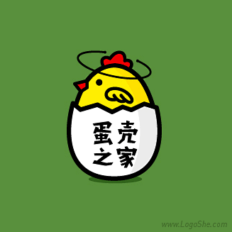 蛋壳之家卡通Logo设计