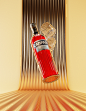 cocktail Campari alcohol bar bottle Packaging 3D Render CGI