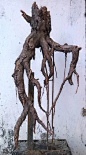 承接园林、室内外 榕树树根造型 水泥雕塑