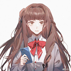 一破画画的采集到薄涂二次元插画人物
