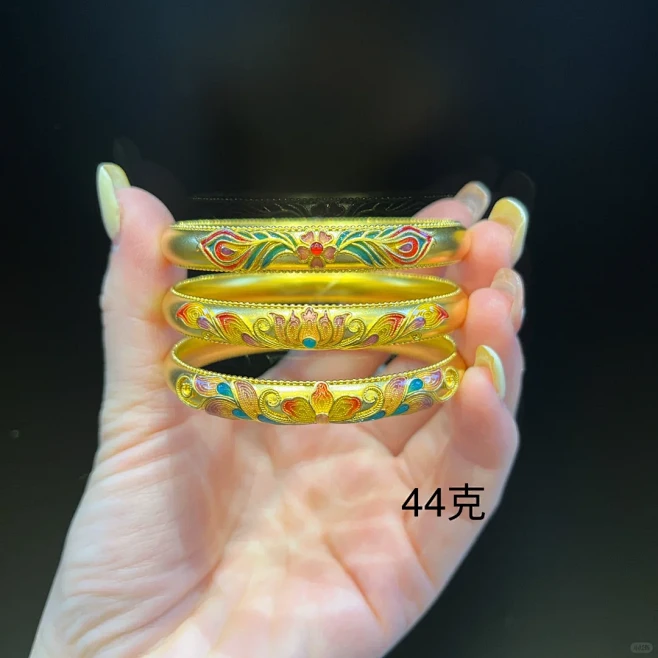 古法珐琅彩黄金手镯✅送妈妈婆婆礼物推荐 ...