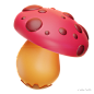 蘑菇3D Mushroom Illustration @到位啦UI素材 秋季动物植物3D图标模型