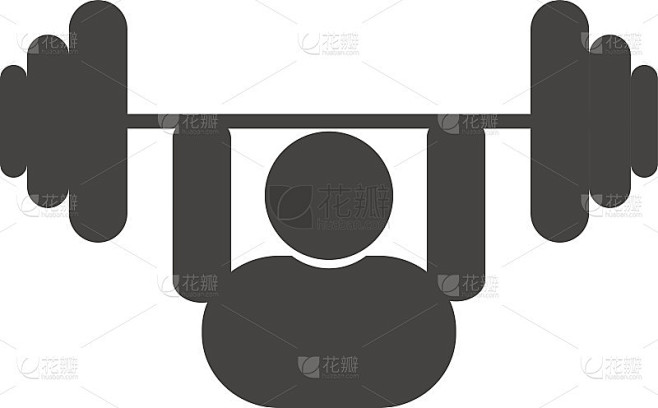 举重图标和矢量。
