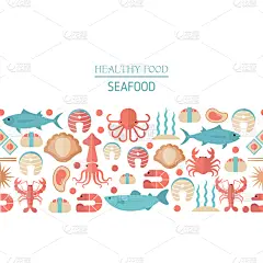海产,鱼肉,平坦的,图标,寿司,菜单,配方,清新,食品,烹调