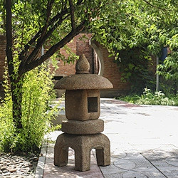 仿古石灯青石雕刻石灯笼日式庭院草坪灯草地...