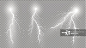 Set of lightnings. Magic and bright lighting effects详情 - 设计素材 - 视觉中国 VCG.COM