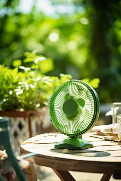 桌面风扇夏至元素背景图