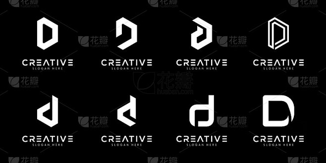 集首字母D标志矢量设计模板图片_其他图片图片素材-花瓣网
