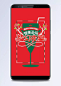 狂欢红色圣诞节H5图|红色,狂欢,圣诞节,圣诞树,礼物,扁平,浪漫,电商/节日,背景图