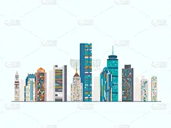 波士顿,城市天际线,抽象,夜晚,明信片,摩天大楼,全景,图像,美国