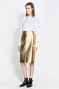 Fresh for fall: liquid metallics are a cool way to wear gold, silver, and bronze