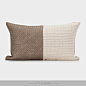 热销极简自然风轻奢样板房设计师沙发靠包米浅咖色棉麻编织腰枕-淘宝网
